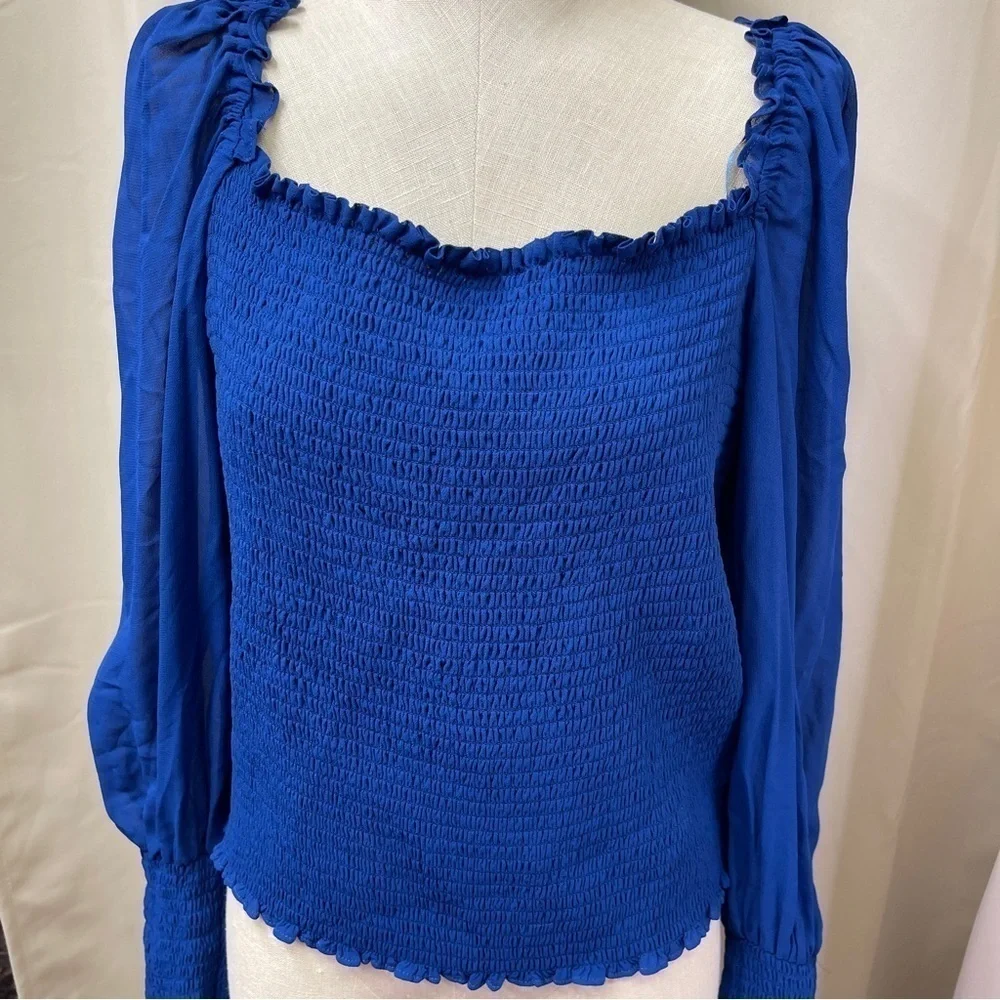 Reformation Pinto Top Caspian Blue Size 2X